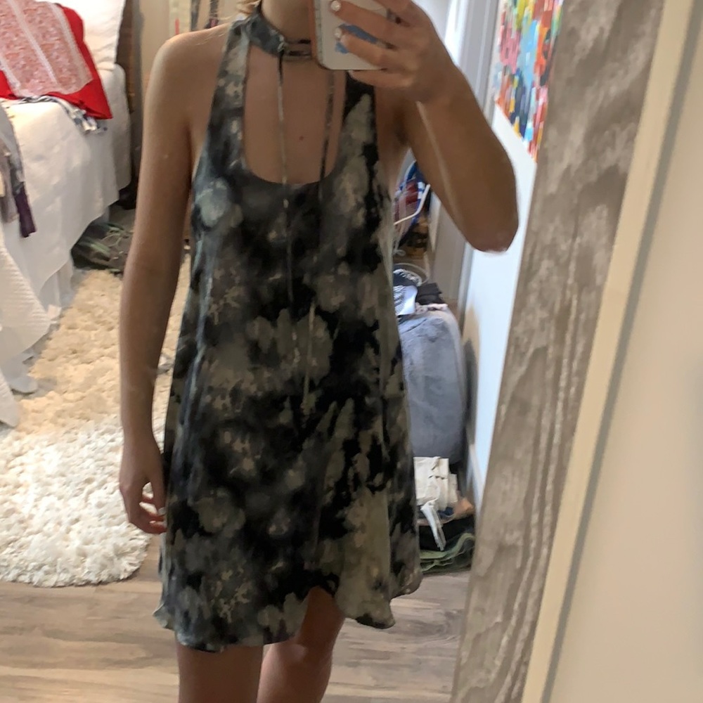 Tie dye halter top dress